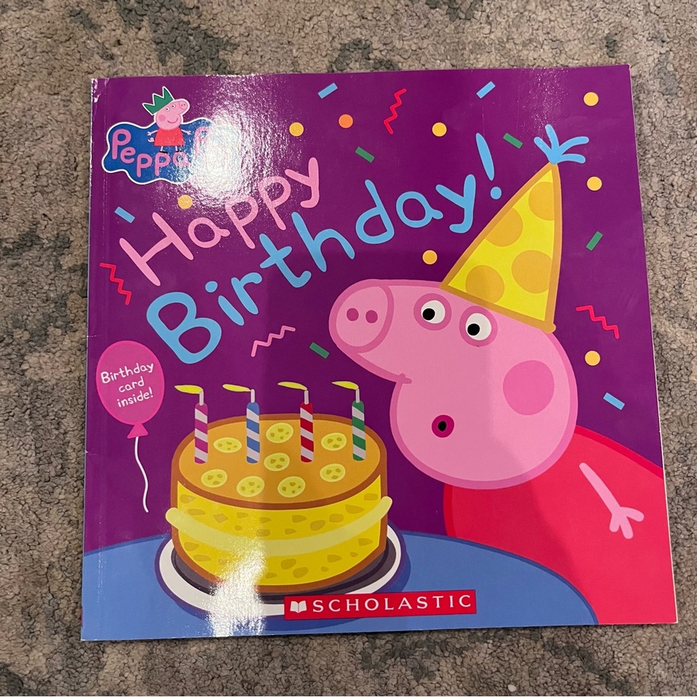 Peppa Pig Happy Birthday Book - Purple